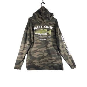 Salty Crew Green Camo Hoodie Sweater "Thrill Seekers And Risk Takers" Size: XL